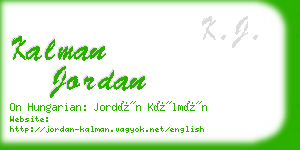 kalman jordan business card